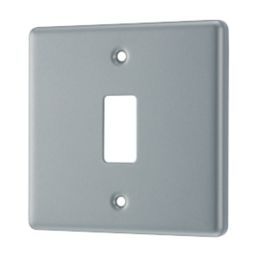 British General Nexus Metal Grid 1-Module Grid Faceplate Grey