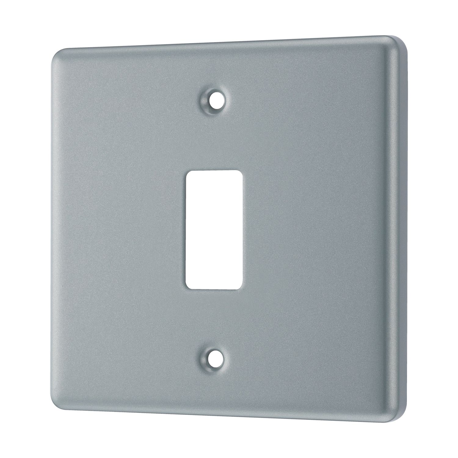 British General Nexus Metal Grid 1-Module Grid Faceplate Grey (875RF)