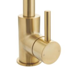 Highlife Bathrooms Blackford Mono Mixer Brushed Brass - Screwfix