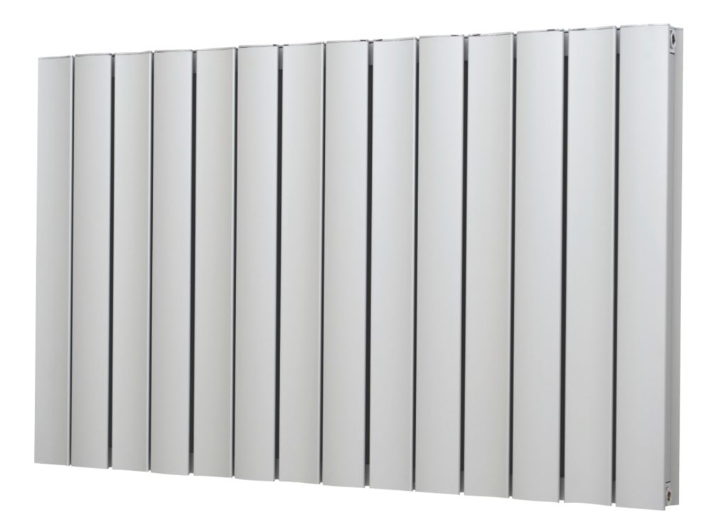 600mm X 975mm 4207BTU Matt Chrome Horizontal Designer Radiator Screwfix   8762F P