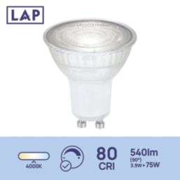 LAP Narrow Beam Angle  GU10 LED Light Bulb 540lm 2.5W 5 Pack