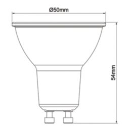 LAP Narrow Beam Angle  GU10 LED Light Bulb 540lm 2.5W 5 Pack
