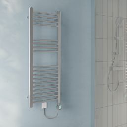 Flomasta 1000mm x 400mm 853BTU Chrome Flat Electric Towel Radiator