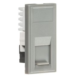 Knightsbridge  Modular RJ45 Ethernet Socket Grey with Grey Inserts