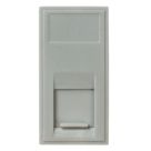 Knightsbridge  Modular RJ45 Ethernet Socket Grey with Grey Inserts