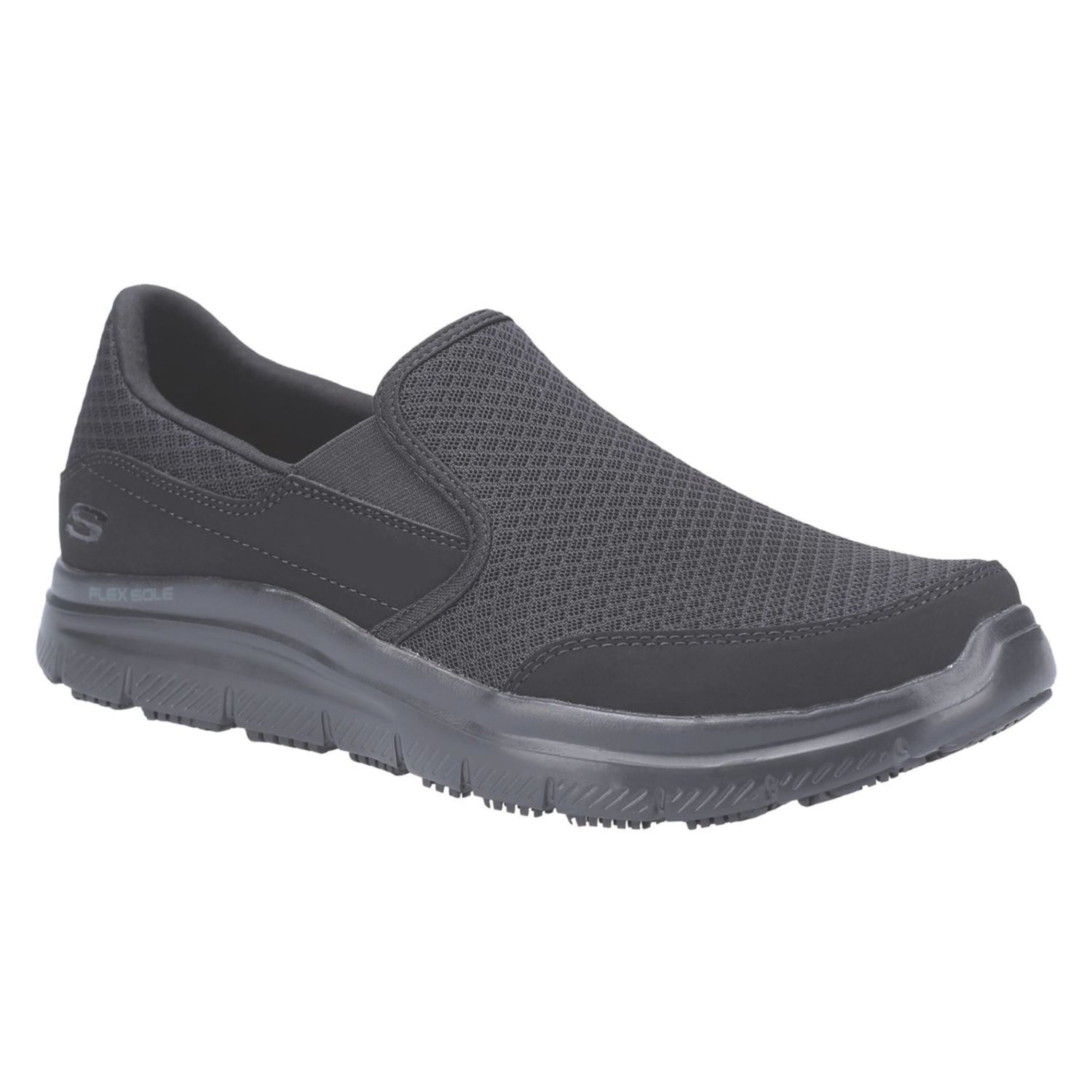 Skechers Flex Advantage McAllen Sr Size 10 Black Slip-On Occupational Work Shoes (876CW)