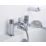 Bristan Liso Chrome 134mm Deck Mounted Dual Control Manual Shower Mixer Tap