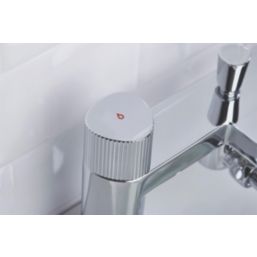 Bristan Liso Chrome 134mm Deck Mounted Dual Control Manual Shower Mixer Tap