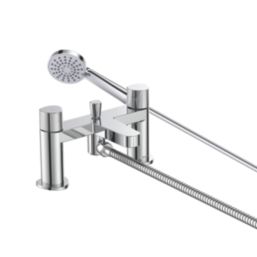 Bristan Liso Chrome 134mm Deck Mounted Dual Control Manual Shower Mixer Tap