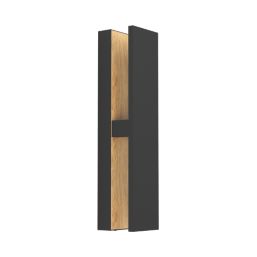 Eglo Costorio Outdoor LED Wall Light Black & Brown 11.7W 1500lm