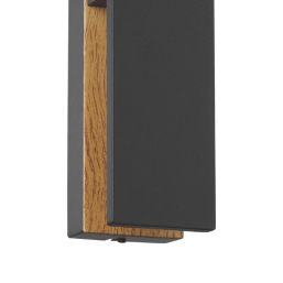 Eglo Costorio Outdoor LED Wall Light Black & Brown 11.7W 1500lm