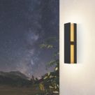 Eglo Costorio Outdoor LED Wall Light Black & Brown 11.7W 1500lm
