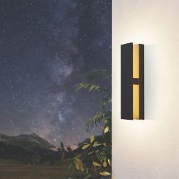Eglo Costorio Outdoor LED Wall Light Black & Brown 11.7W 1500lm