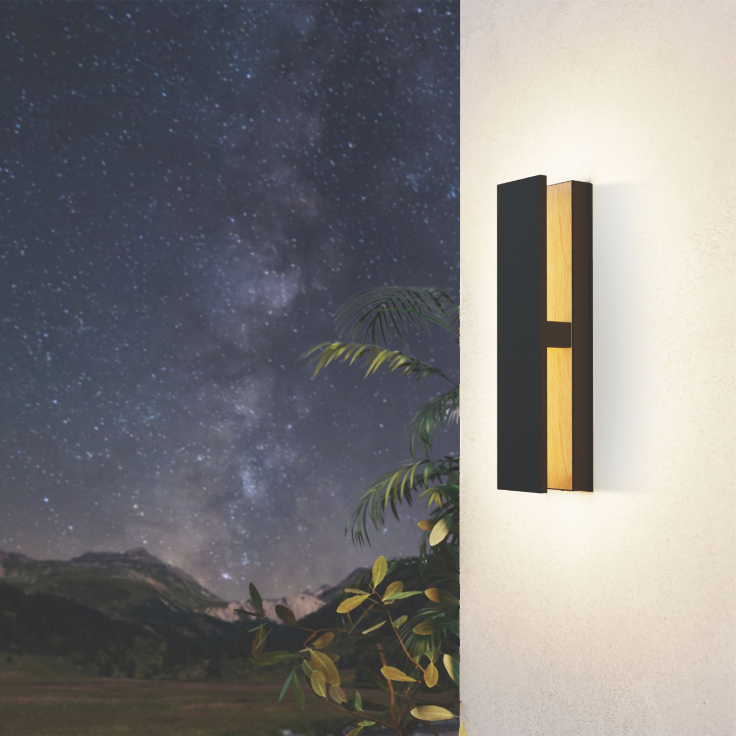 Eglo Costorio Outdoor LED Wall Light Black & Brown 11.7W 1500lm (876EY)