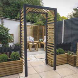 Forest Slatted 3' 6" x 7' (Nominal) Timber Arch