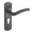 Designer Levers Goodrich Fire Rated Lever Euro Lock Door Handle Pair Matt Black