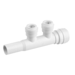 Flomasta  Plastic Push-Fit Reducing 2 Port Manifold 22mm x 15mm