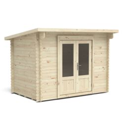 Forest Harwood 10' x 6' 6" (Nominal) Pent Timber Log Cabin