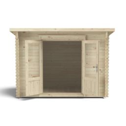 Forest Harwood 10' x 6' 6" (Nominal) Pent Timber Log Cabin