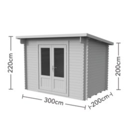 Forest Harwood 10' x 6' 6" (Nominal) Pent Timber Log Cabin