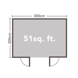 Forest Harwood 10' x 6' 6" (Nominal) Pent Timber Log Cabin