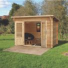 Forest Harwood 10' x 6' 6" (Nominal) Pent Timber Log Cabin