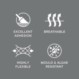 LickPro 5Ltr Smooth Grey 10  Masonry Paint