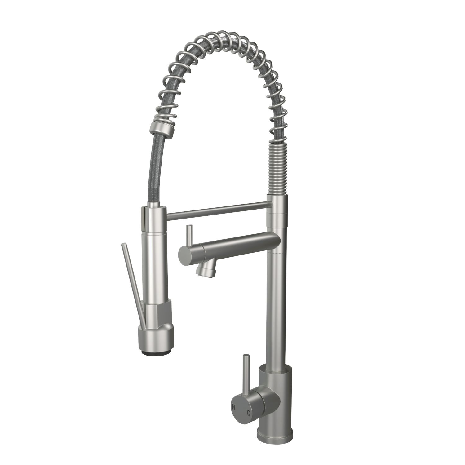 ETAL Windsor Multi-Use Spray Mixer Tap Brushed Steel (876XR)