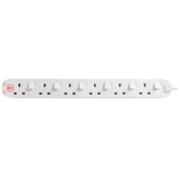 Masterplug 13A 6-Gang Switched Surge-Protected Extension Lead  1m