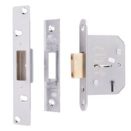 ERA  5 Lever Chrome Mortice Deadlock 64mm Case - 44mm Backset