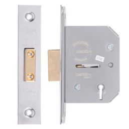 ERA 5 Lever Chrome Mortice Deadlock 64mm Case - 44mm Backset