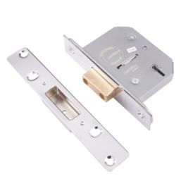 ERA  5 Lever Chrome Mortice Deadlock 64mm Case - 44mm Backset