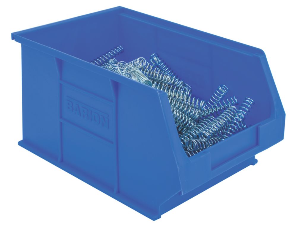 Barton TC3 Semi-Open-Fronted Storage Bins 4.6Ltr Blue 10 Pack