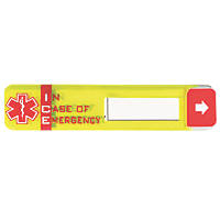 Scafftag Worker ID Emergency Tag with Window Fluorescent Yellow