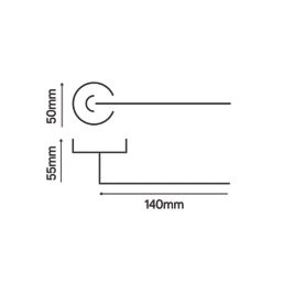 Smith & Locke Compton Fire Rated Lever on Rose Door Handles Pair Pearl Grey