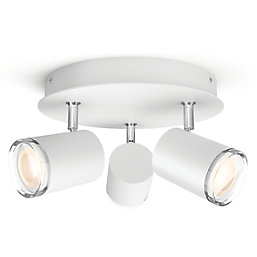 Philips Hue Ambiance Adore LED Round 3-Light Smart Triple Bathroom Spotlight White 5W 350lm