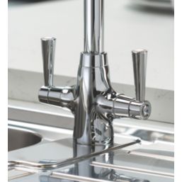 Streame by Abode Stamford Swan Dual-Lever Mono Mixer Chrome
