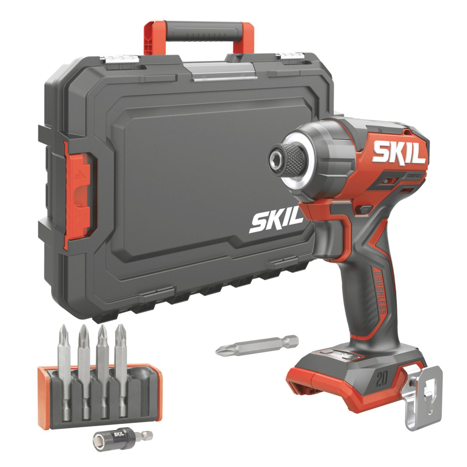 Skil SD1E3225JA 20V Li-Ion PWRCORE 20 Brushless Cordless Impact Driver with Bit Set - Bare (877KG)