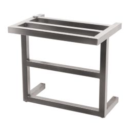 Time 440mm x 460mm 891BTU Silver Flat Designer Towel Radiator