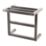 Time 440mm x 460mm 891BTU Silver Flat Designer Towel Radiator