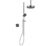 Mira Platinum Gravity-Pumped Ceiling-Fed Black/Chrome Thermostatic Wireless Dual Outlet Digital Mixer Shower