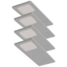 Sensio Astro TrioTone Rectangular LED Under Cabinet Lights Aluminium 19.2W 240-270lm 4 Pack
