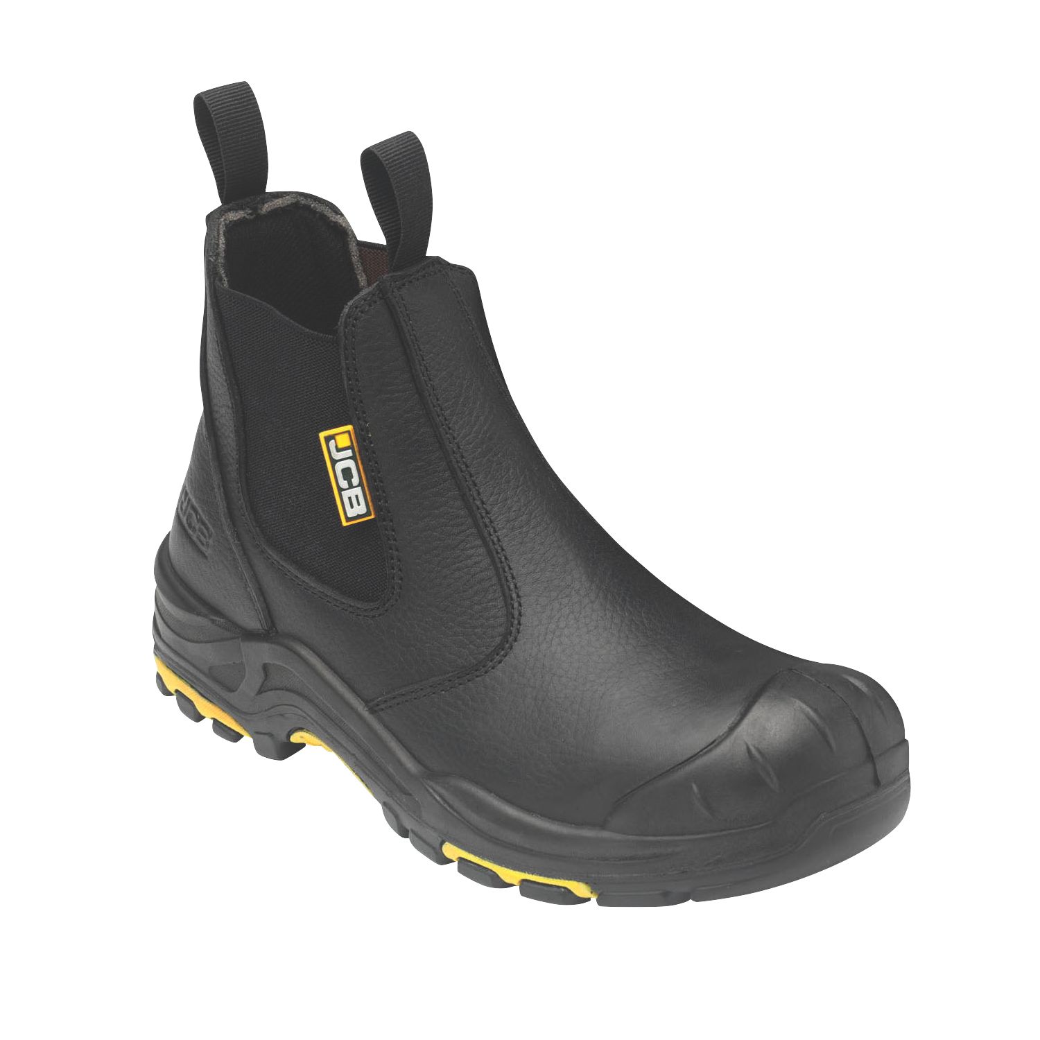JCB Size 7 Black Water-Resistant Steel Toe Cap Safety Dealer Boots (877PP)
