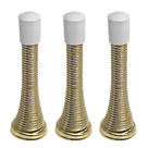 Smith & Locke Cylinder Door Stops 24 x 79mm Polished Brass 3 Pack