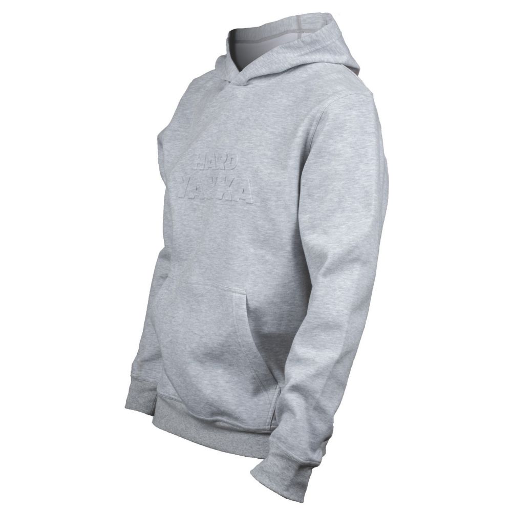 Hard Yakka Embossed Hoodie Light Grey Marle Large 40