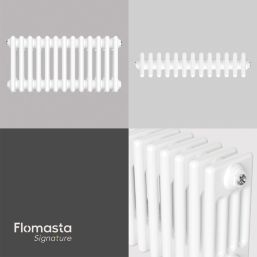 Flomasta 300mm x 605mm 1768BTU White Horizontal 4 Column Radiator