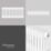 Flomasta 300mm x 605mm 1768BTU White Horizontal 4 Column Radiator