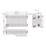 Flomasta 300mm x 605mm 1768BTU White Horizontal 4 Column Radiator