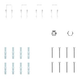 Flomasta 300mm x 605mm 1768BTU White Horizontal 4 Column Radiator