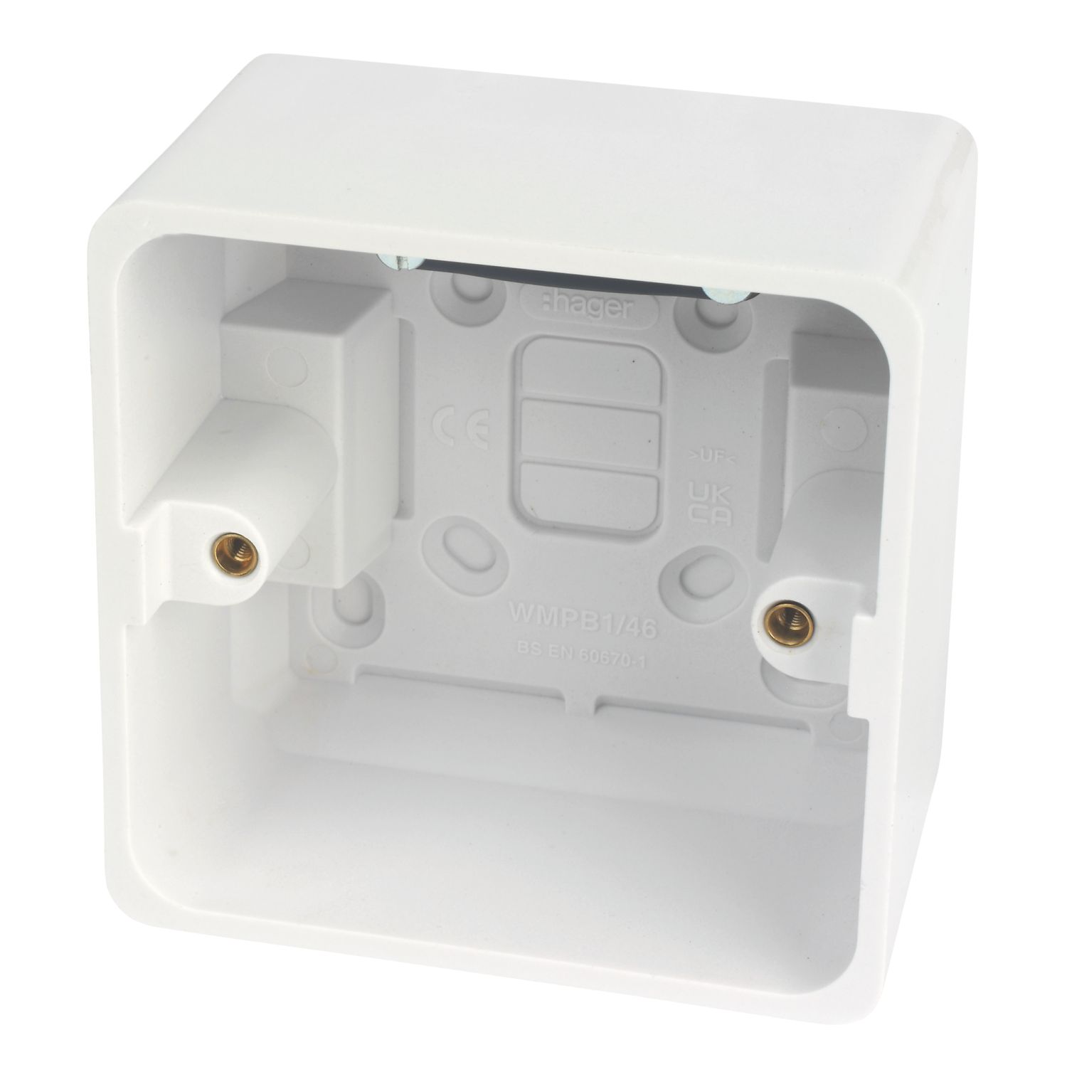 Hager Sollysta WMPB1/46 1-Gang Surface Pattress Back Box 46mm (878AM)